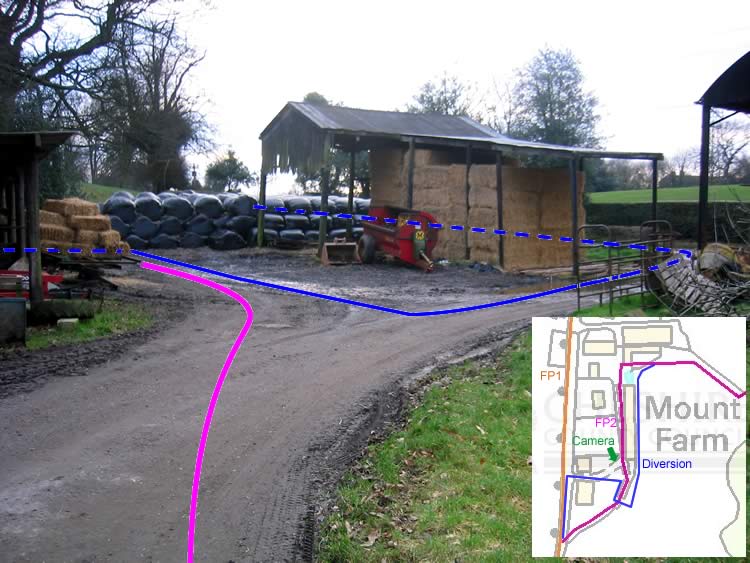 Photograph: 2008: The diversion turns left and left again onto the main farm track